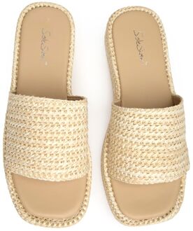 Seren Weave Flatform Sandalen Naturel - EU 37 / UK 4