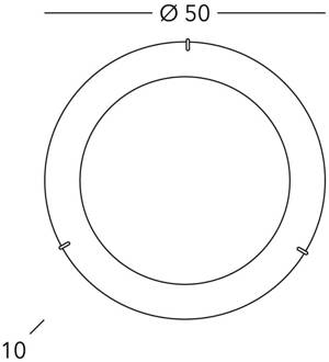 Serena Kiss Goud wandlamp 24 kt, Ø 50 cm