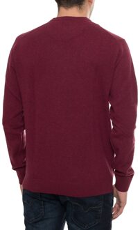 Sergio Tacchini Crew Neck Gebreide Trui Donkerrood