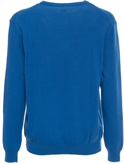 Sergio Tacchini Crew Neck Gebreide Trui Hemelsblauw