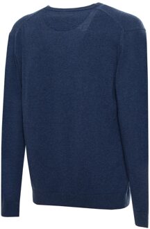 Sergio Tacchini V-hals Gebreide Trui Middelblauw