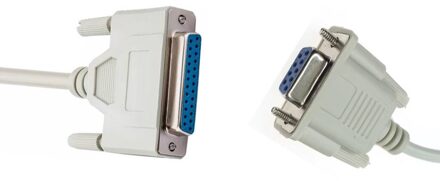 Serial DB25 Female to DB9 Female printer cable,1.5m - small