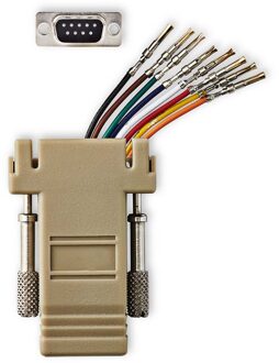 Seriele Adapter | Adapter | D-SUB 9-Pins Female | RJ45 Female | Vernikkeld | Ivoor | Doos - CCGB52820IV