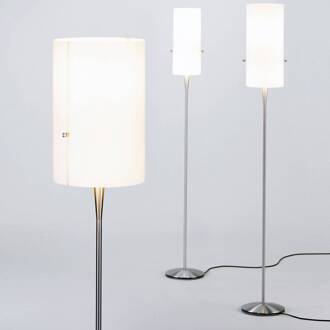 serien.lighting Club M LED vloerlamp, aluminium geborsteld aluminium, wit