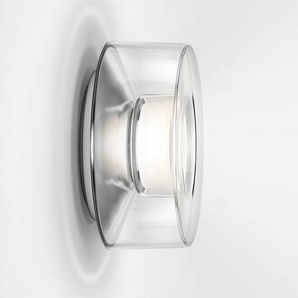 serien.lighting Curling Wall S 2.700K Triac acryl helder, aluminium glanzend