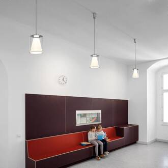 serien.lighting Drum M buislamp 927 Triac hoog helder, opaal, glanzend aluminium, chroom