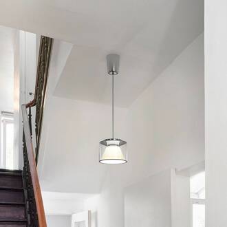 serien.lighting Drum S buislamp 927 Triac plat helder, opaal, glanzend aluminium, chroom