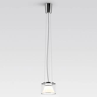 serien.lighting Drum S hanglamp rope 927 Triac plat helder, opaal, aluminium glanzend