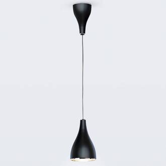 serien.lighting Hanglamp One Eighty L, Ø 16 cm, zwart zwart, vernikkeld staal