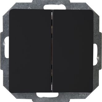 Serieschakelaar - Paris HK05 - Inbouw - 1-voudig Dubbel Schakelaar - Mat Zwart