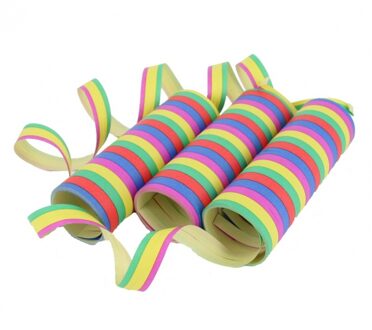 Serpentine - 3x rollen - gekleurd - papier Multi