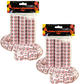 Serpentine 50 jaar - 6x rollen - verkeersborden print - 50e verjaardag - Abraham/Sarah