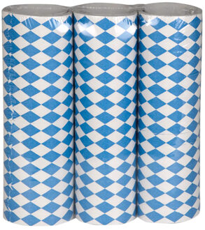 Serpentine rol - 15x - blauw/wit - beieren thema - oktoberfest - oktoberfest decoratie - bierfeest