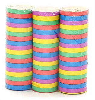 Serpentines - 3x rollen - gekleurd - papier - feestartikelen