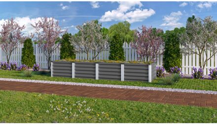 Serre Voor Broeikas/verhoogde Kweekbak Zincalume Maat L Graniet/geanodiseerd Aluminium