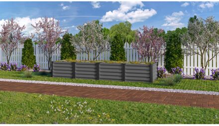 Serre Voor Broeikas/verhoogde Kweekbak Zincalume Maat L Graniet/zwart