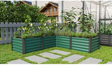 Serre Voor Broeikas/verhoogde Kweekbak Zincalume Maat L Zeewier/zwart