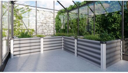 Serre Voor Broeikas/verhoogde Kweekbak Zincalume Maat M Graniet/geanodiseerd Aluminium