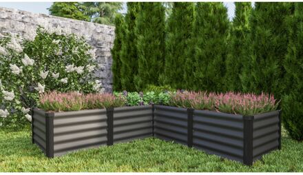 Serre Voor Broeikas/verhoogde Kweekbak Zincalume Maat M Graniet/zwart