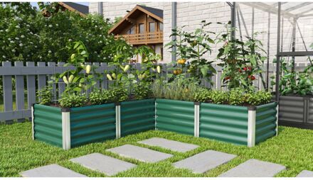 Serre Voor Broeikas/verhoogde Kweekbak Zincalume Maat M Zeewier/geanodiseerd Aluminium