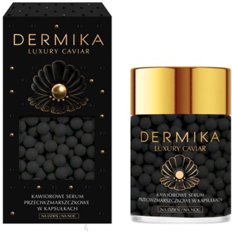 Serum Dermika Luxury Caviar Caviar Anti-Wrinkle Serum In Capsules For Day And Night 60 g