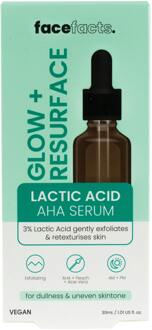 Serum Face Facts Glow + Resurface Lactic Acid AHA Serum 30 ml