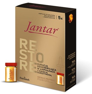 Serum Jantar Ampoule Treatment With Amber Essence For Damaged And Weak Hair 5 x 5 ml