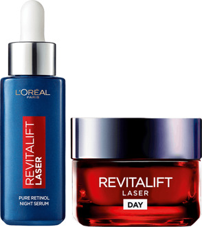 Serum L'Oréal Paris Revitalift Laser Day Cream + Pure Retinol Night Serum 30 ml + 50 ml