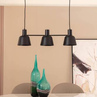 Servan hanglamp, zwart, 3-lamps zwart mat
