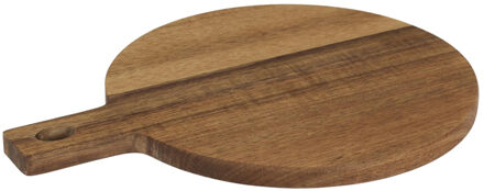 Serveerplank - acacia hout - D20 cm - rond - borrelplank/kaasplank