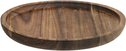 Serveerplank - acacia hout - D20 cm - rond - borrelplank