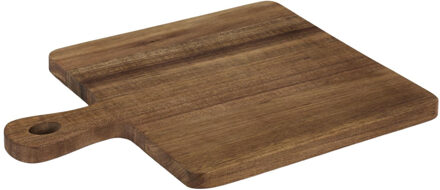 Serveerplank - acacia hout - D20 cm - vierkant - borrelplank/kaasplank