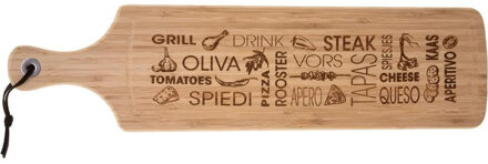 Serveerplank - bamboe hout - tapas - 59 x 15 cm - hapjes plank