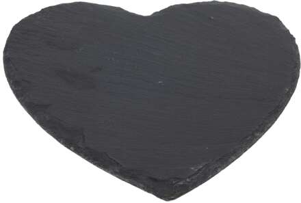 Serveerplank leisteen hart 15x15cm zwart