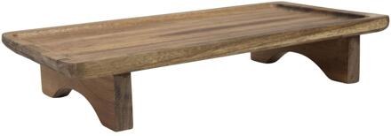 Serveerplank op voet 30,7x15,5x6,5cm bruin