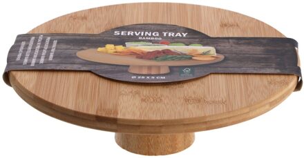 Serveerplank Op Voet Bamboe