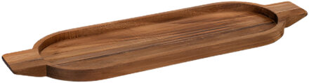 Serveerplank voor hapjes/tapas - 15 x 48 cm - acacia hout - borrelplank