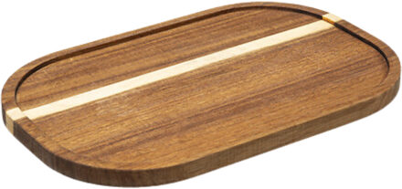 Serveerplank voor hapjes/tapas - 30 x 20 cm - acacia hout - borrelplank