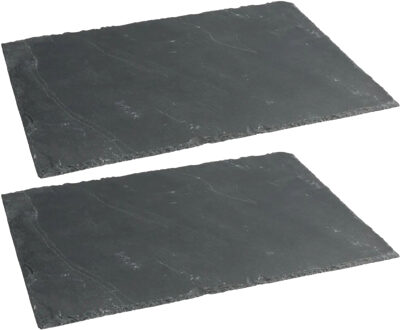 Serveerplankje voor hapjes/fingerfood? - 2x - 30 x 40 cm - Leisteen - borrelplank - tapasplank