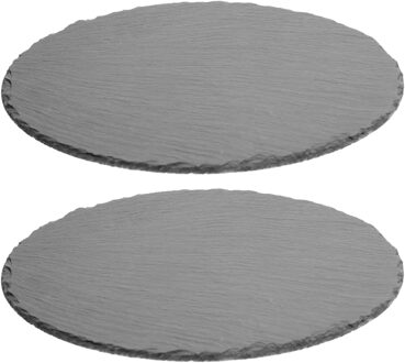 Serveerplankje voor hapjes/fingerfood? - 2x - Dia 28 cm - Leisteen - borrelplank - tapasplank