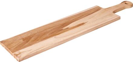 Serveerplateau teak met handvat 60x15cm bruin