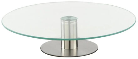 Serveerschaal - met roterend glas plateau - D30 x 7 cm