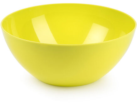 Serveerschaal/saladeschaal - D20 x H8 cm - kunststof - groen