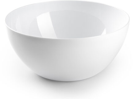 Serveerschaal - saladeschaal - D23 x H10 cm - kunststof - wit - 3000 ml - 3 liter - keuken