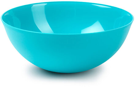 Serveerschaal/saladeschaal - D25 x H10 cm - kunststof - blauw - 2,5 liter