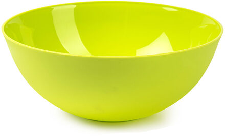 Serveerschaal/saladeschaal - D25 x H10 cm - kunststof - groen - 2,5 liter