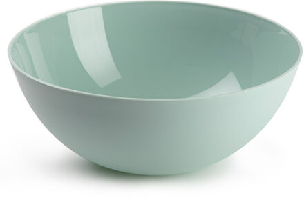 Serveerschaal/saladeschaal - D25 x H10 cm - kunststof - mintgroen - 2,5 liter