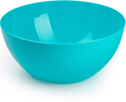 Serveerschaal/saladeschaal - D28 x H14 cm - kunststof - blauw