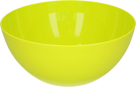 Serveerschaal/saladeschaal - D28 x H14 cm - kunststof - groen