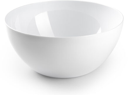 Serveerschaal/saladeschaal - D28 x H14 cm - kunststof - wit